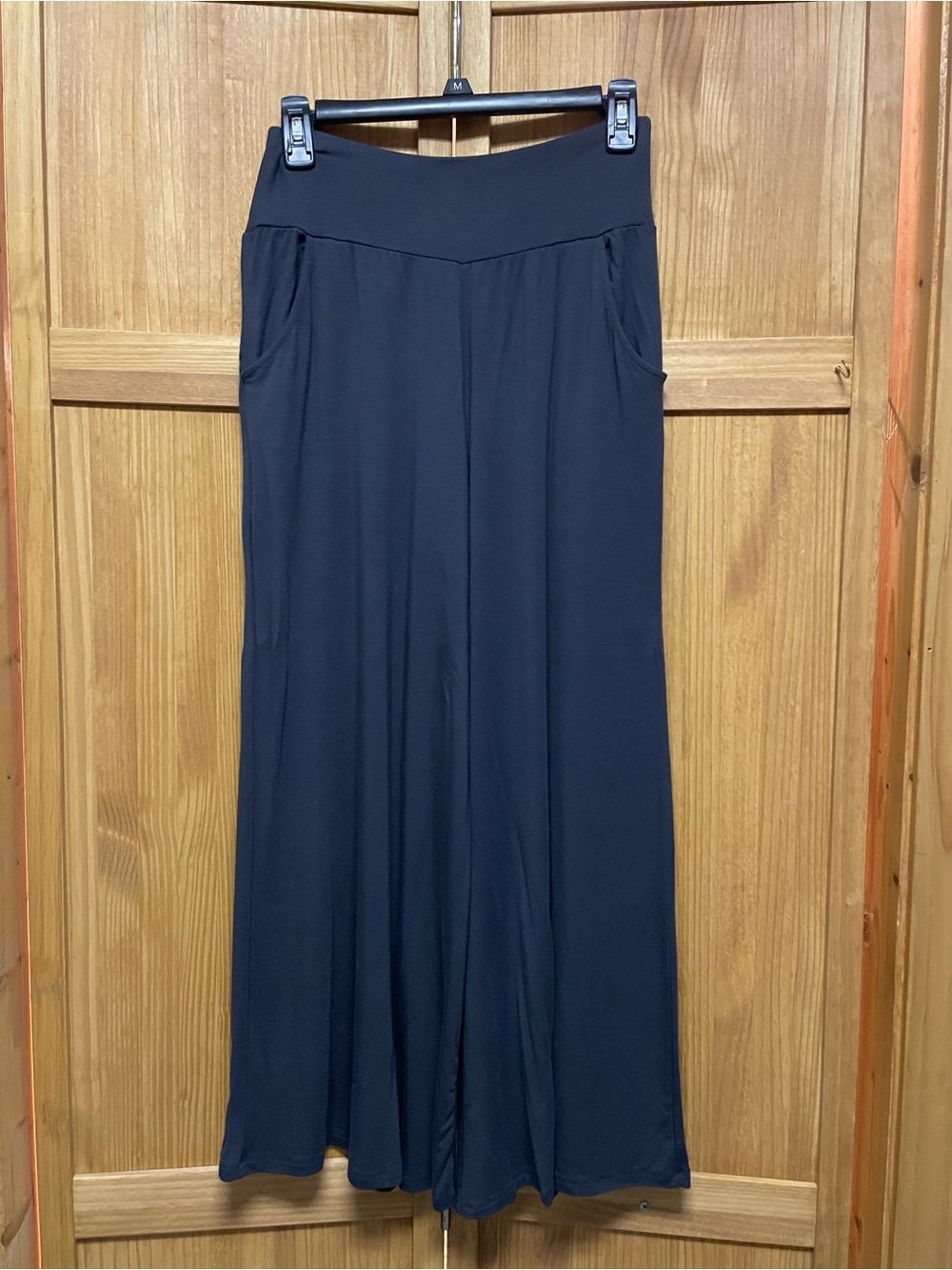 Sacred Threads Cropped Wide Leg Dark Gray Pull-On Pants - Picture 1 of 7